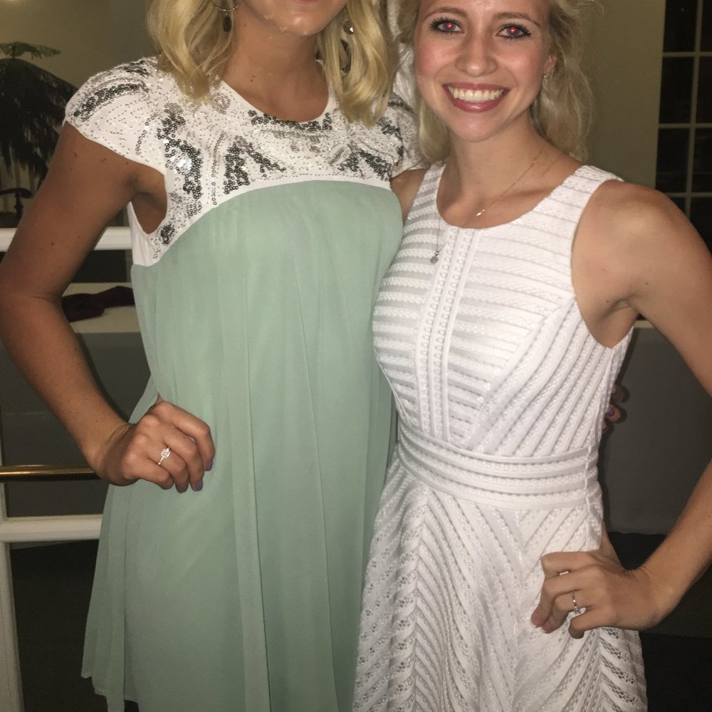 Altar'd State Mint Green Dress, Sequins, Size Medium